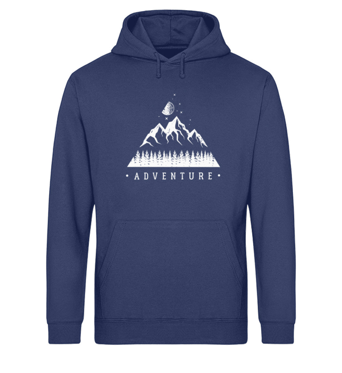 Adventure - Unisex Organic Hoodie berge camping wandern Navyblau