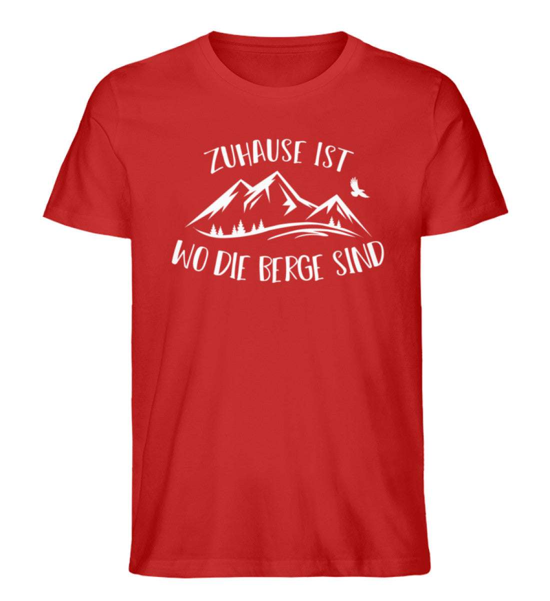 Zuhause ist wo die Berge sind - Herren Organic T-Shirt berge Rot