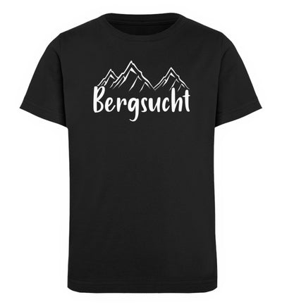Bergsucht - Kinder Premium Organic T-Shirt berge klettern Schwarz