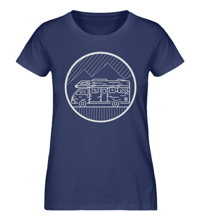 Wohnmobil - Damen Organic T-Shirt camping Navyblau