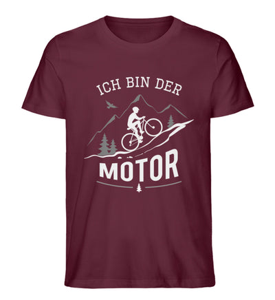 Ich bin der Motor - Herren Premium Organic T-Shirt mountainbike Weinrot