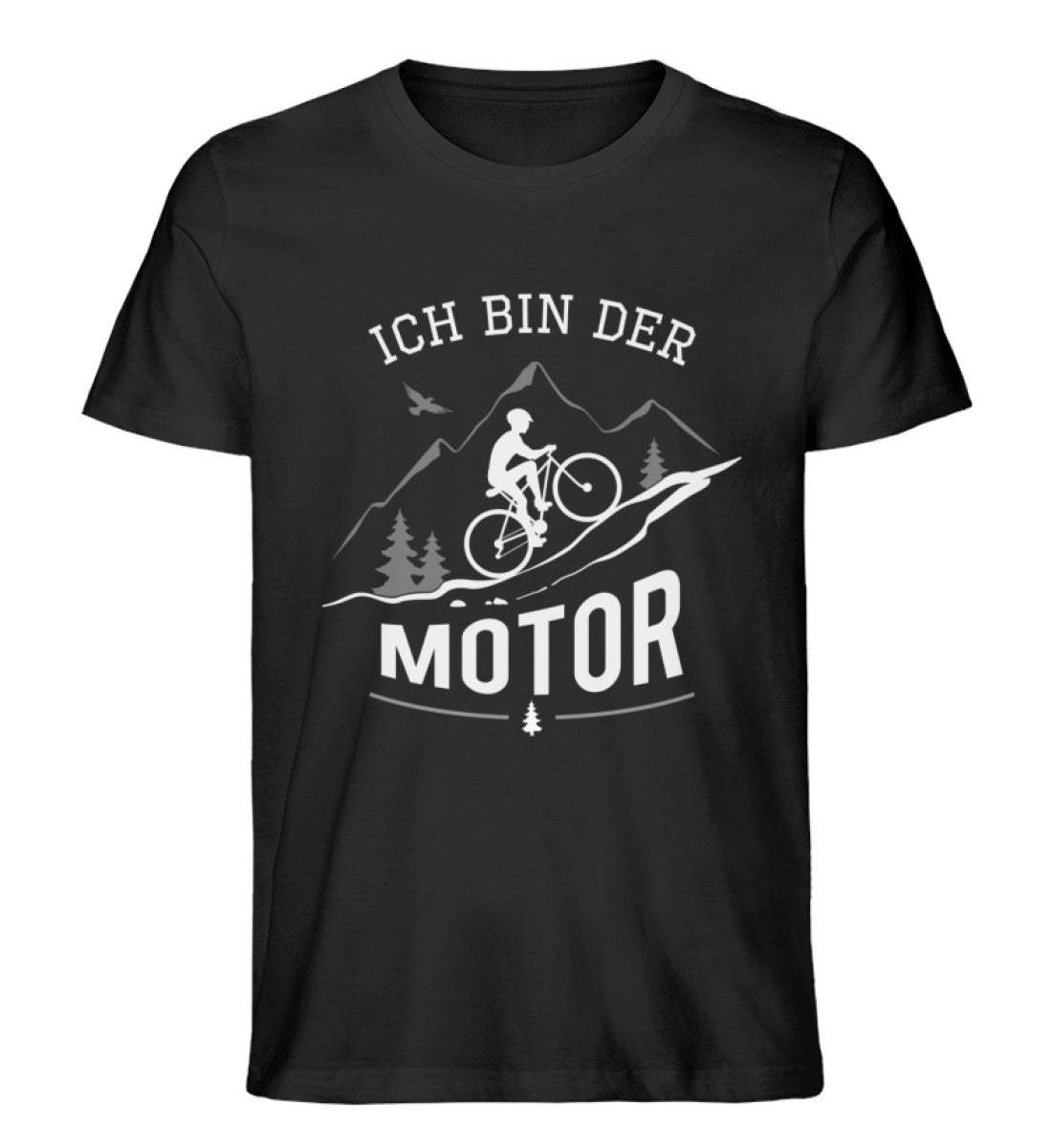Ich bin der Motor - Herren Premium Organic T-Shirt mountainbike Schwarz