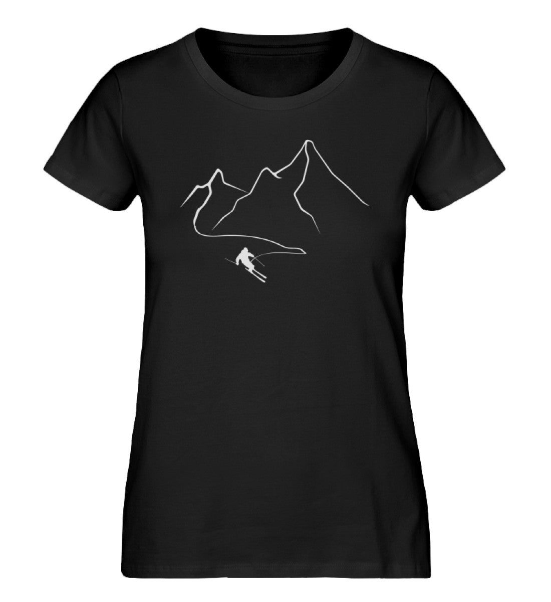 Skifahren - Damen Organic T-Shirt ski Schwarz