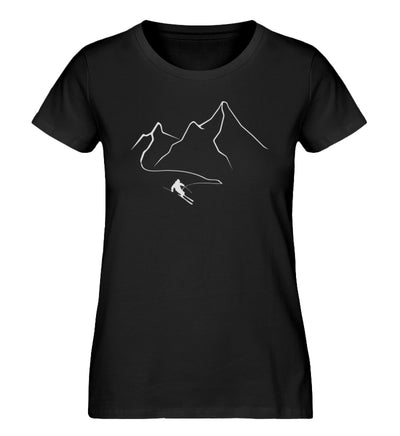 Skifahren - Damen Organic T-Shirt ski Schwarz