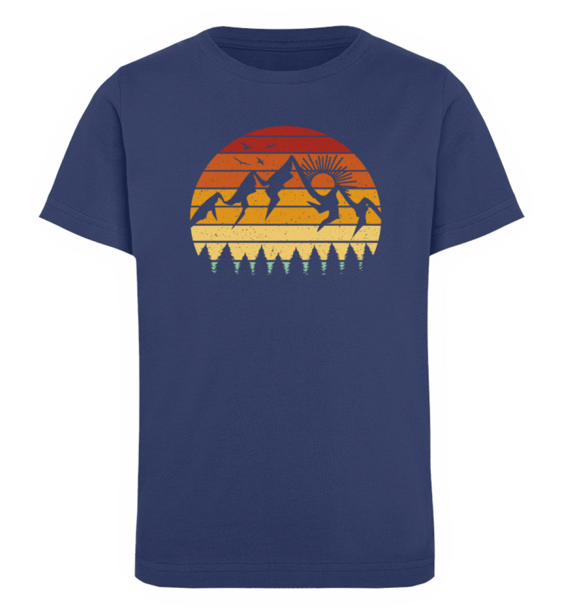 Berge Vintage - Kinder Premium Organic T-Shirt berge Navyblau