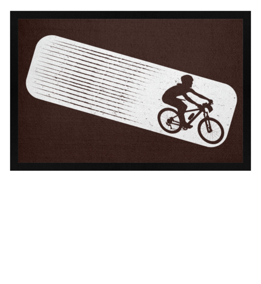 Vintage Radfahrer - Fußmatte mit Gummirand fahrrad mountainbike Braun