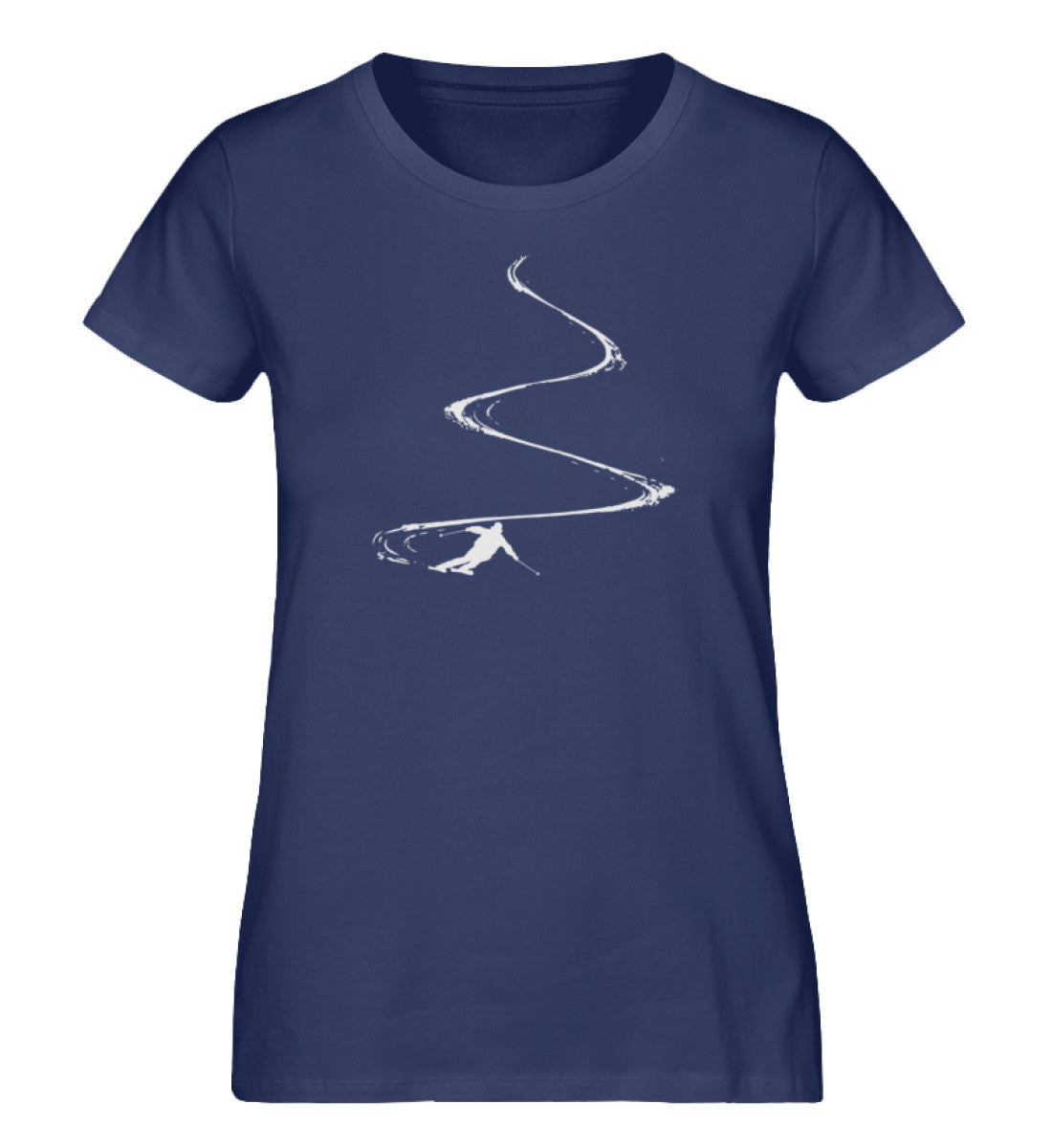 Skibrettln - Damen Premium Organic T-Shirt Navyblau