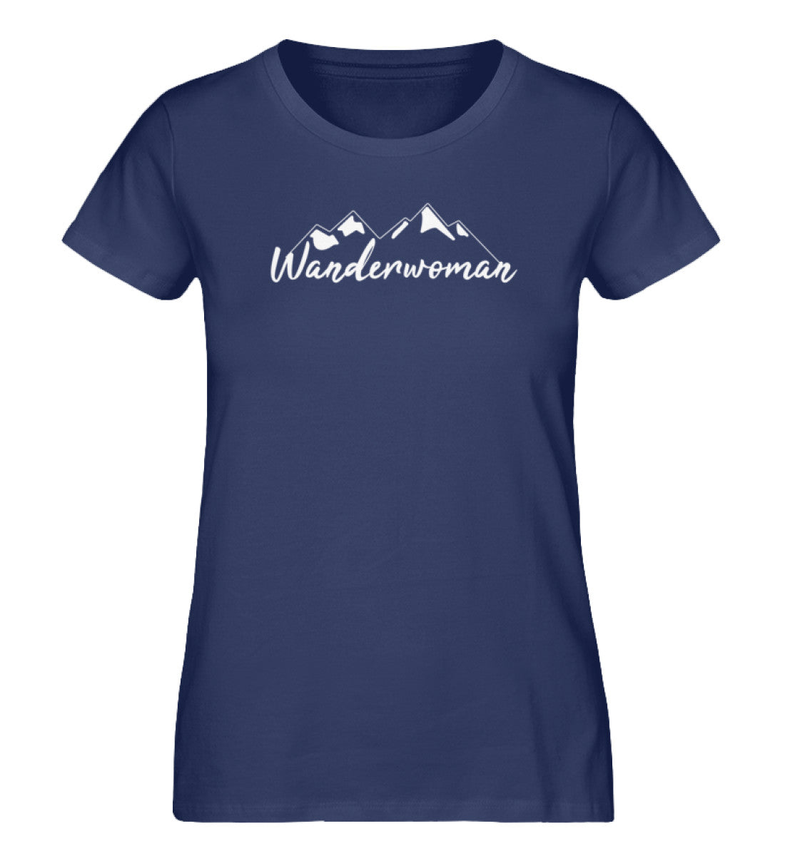 Wanderwoman. - Damen Premium Organic T-Shirt Navyblau