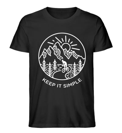 Keep it Simple - Herren Organic T-Shirt fahrrad Schwarz