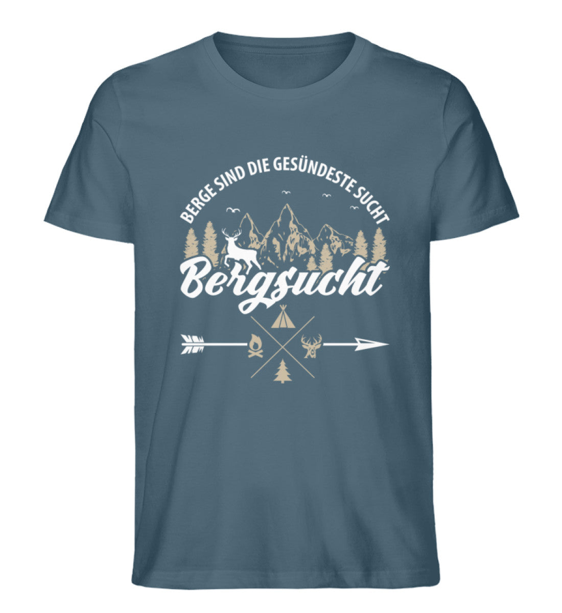 Bergsucht - Herren Premium Organic T-Shirt berge klettern Stargazer