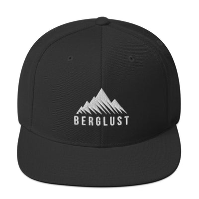 Berglust Logo - Snapback Cap (Bestickt) berge Schwarz