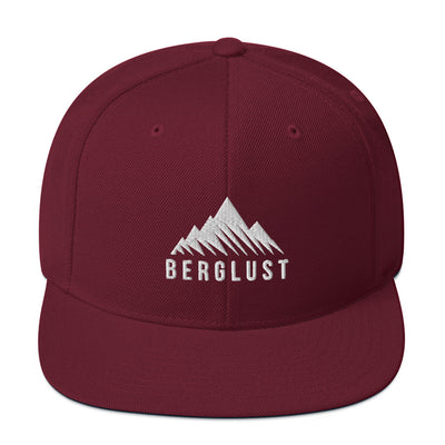 Berglust Logo - Snapback Cap (Bestickt) berge Weinrot