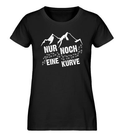 Nur noch eine Kurve - (B.W.) - Damen Organic T-Shirt berge wandern Schwarz