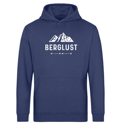 BERGLUST - Unisex Organic Hoodie berge wandern Navyblau