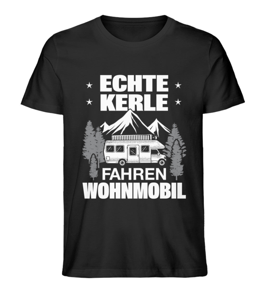 Echte Kerle fahren Wohnmobil - Herren Premium Organic T-Shirt camping Schwarz