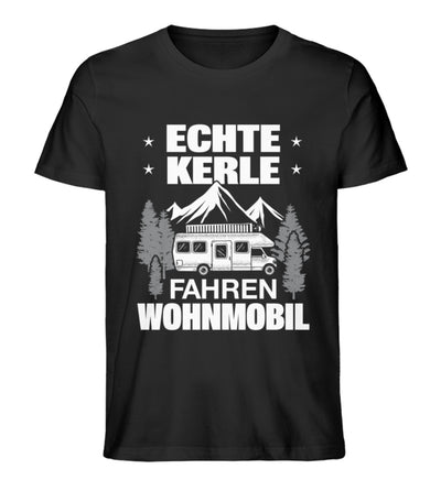 Echte Kerle fahren Wohnmobil - Herren Premium Organic T-Shirt camping Schwarz