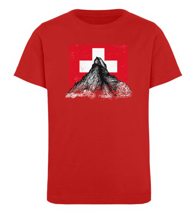 Walliser Alpen Schweiz - Kinder Premium Organic T-Shirt Rot