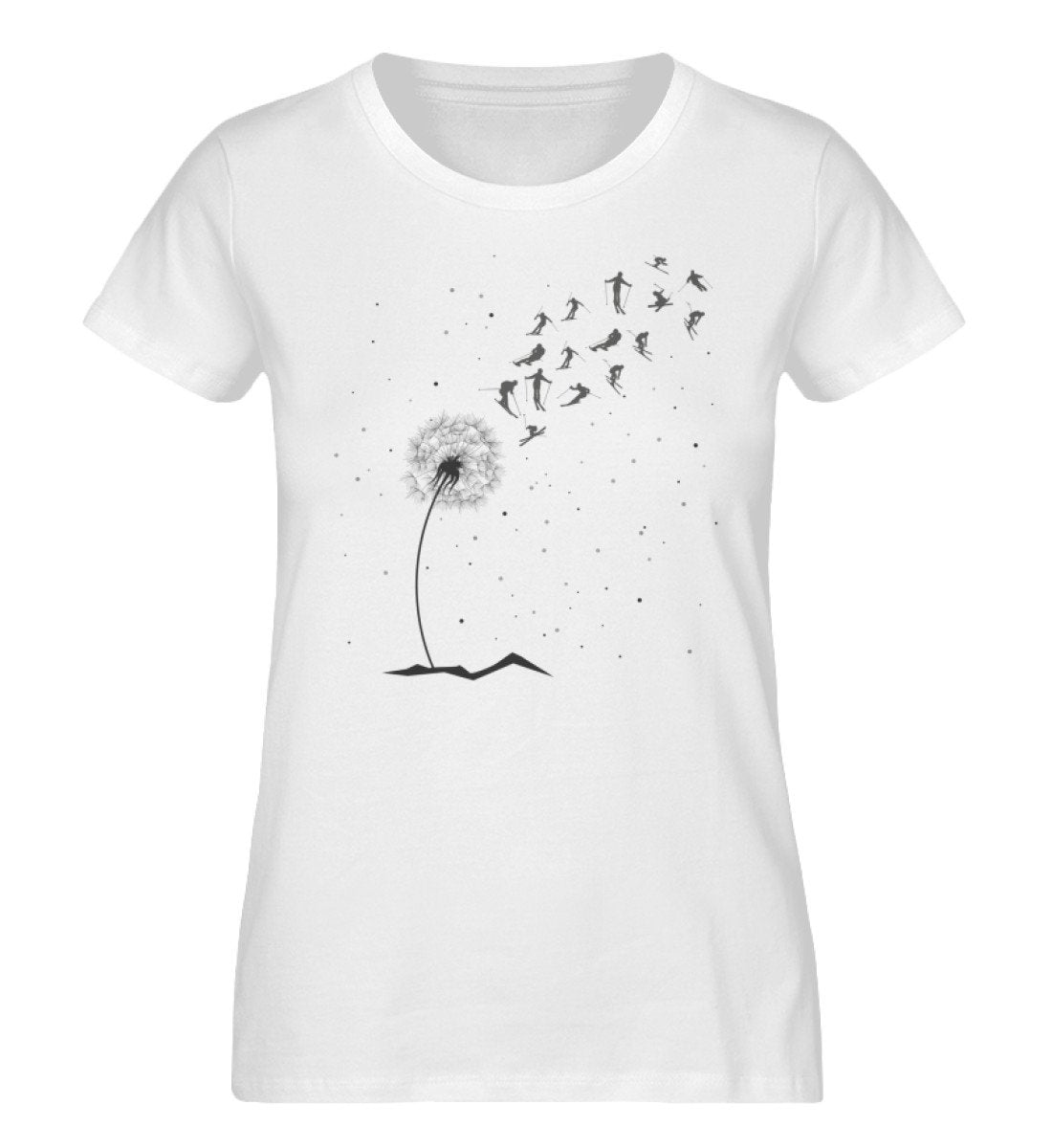 Ski Pusteblume - Damen Organic T-Shirt ' ski Weiß