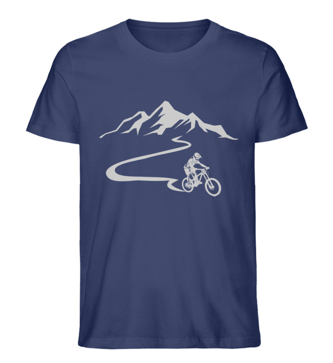 Bergbiker - Herren Organic T-Shirt mountainbike Navyblau