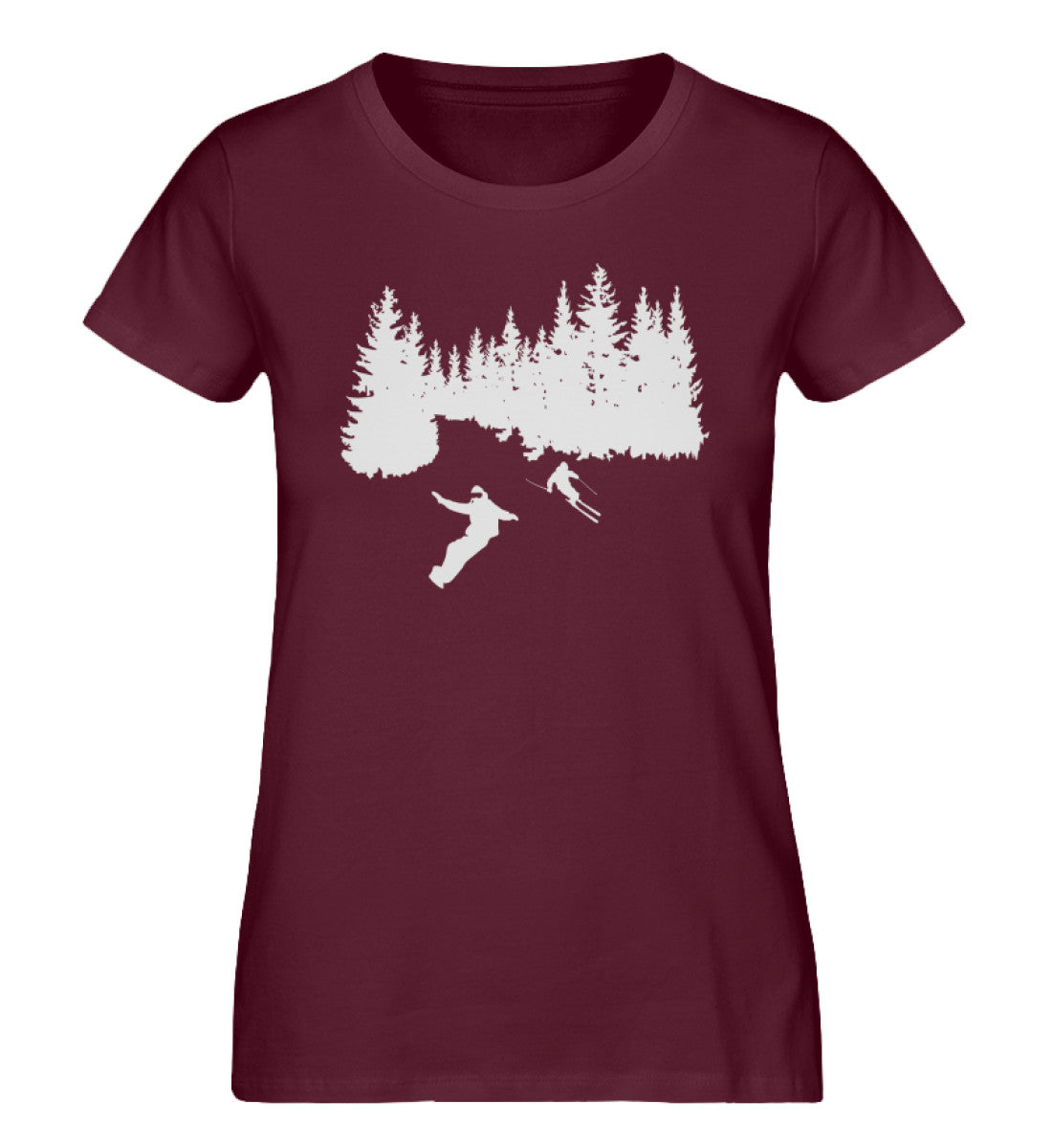 Snowboarder und Skier - Damen Organic T-Shirt-BERGLUST