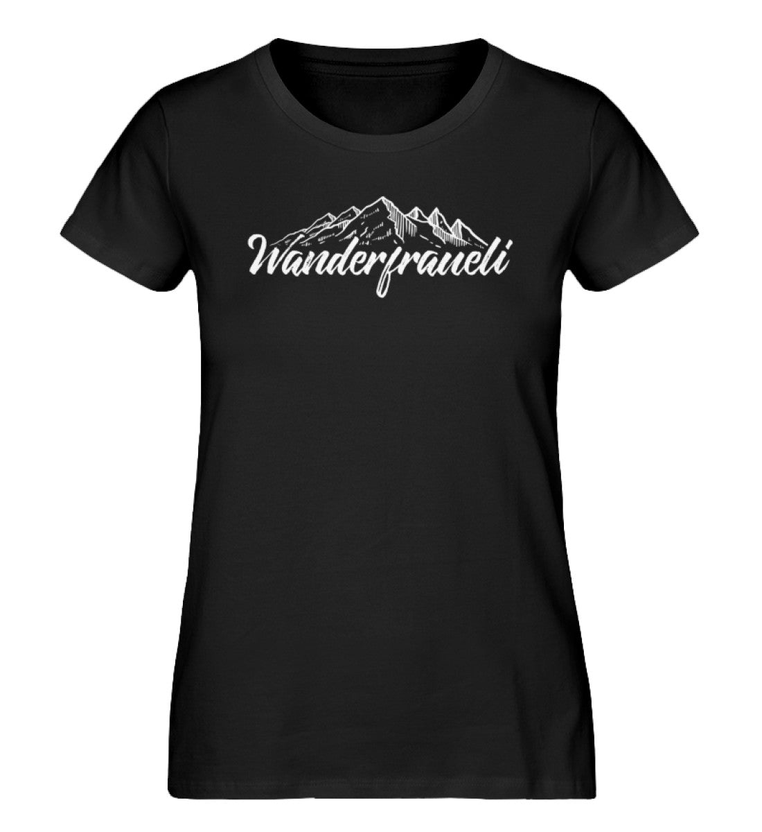 Wanderfraueli - Damen Organic T-Shirt wandern Schwarz