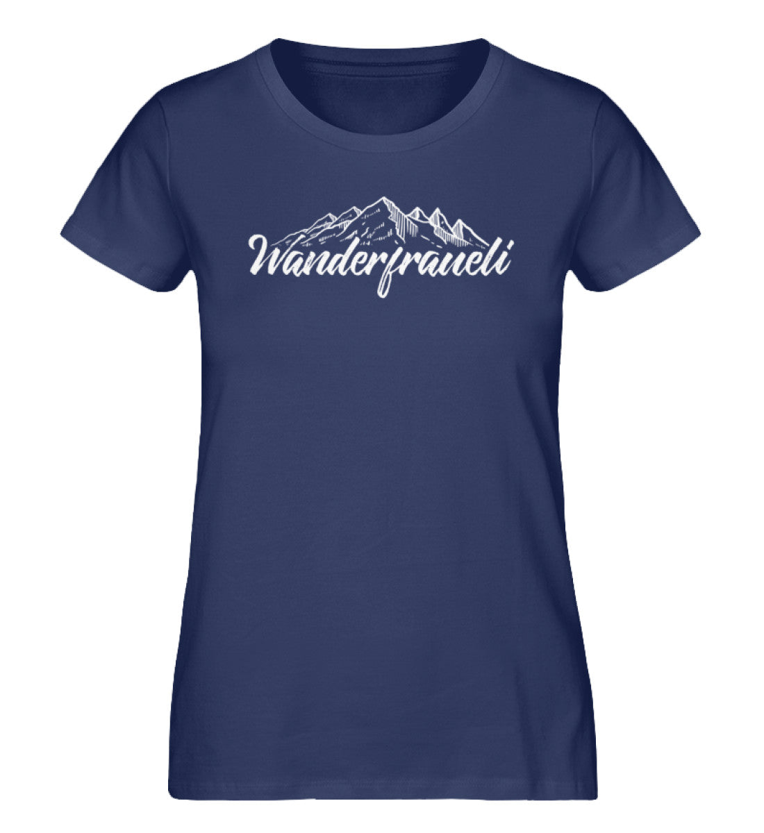 Wanderfraueli - Damen Organic T-Shirt wandern Navyblau