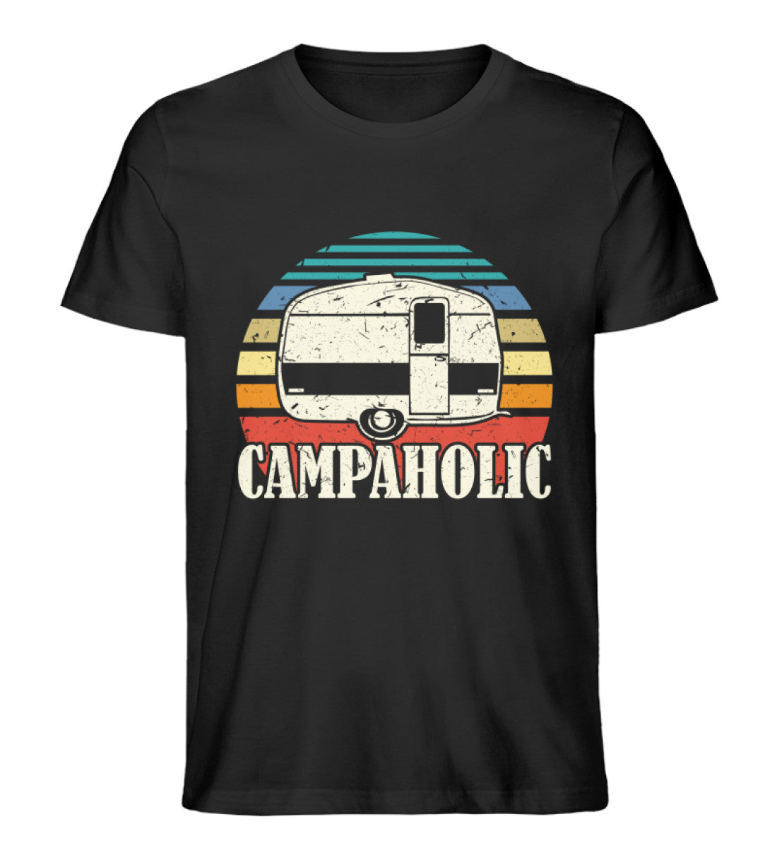 Campaholic - Herren Organic T-Shirt camping Schwarz