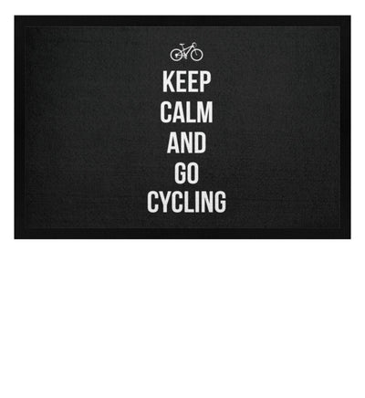 Keep calm and go cycling - Fußmatte mit Gummirand fahrrad Schwarz