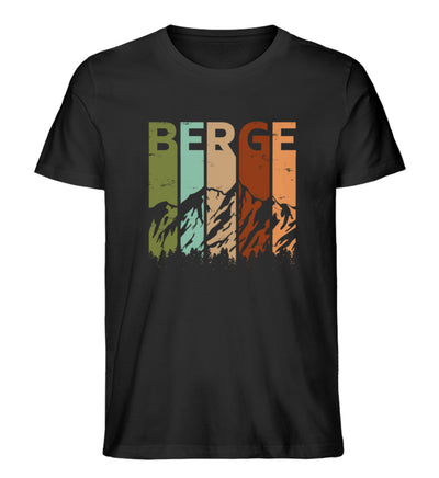 Berge - Vintage - Herren Organic T-Shirt berge Schwarz