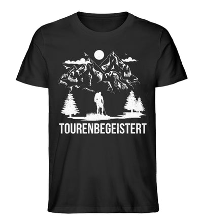 Tourenbegeisterung - Herren Organic T-Shirt wandern Schwarz