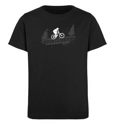 Mountainbike - Kinder Premium Organic T-Shirt mountainbike Schwarz