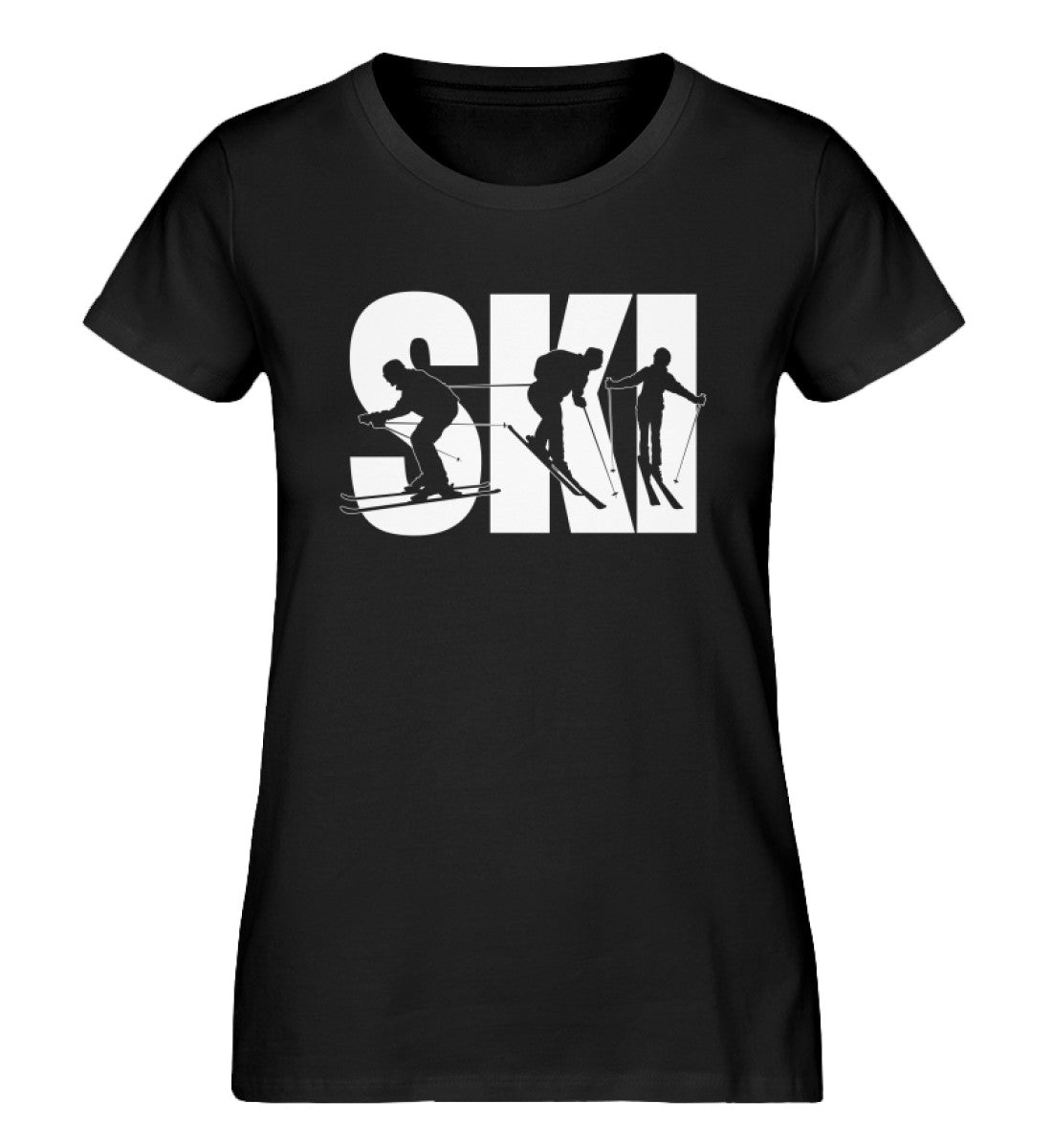 SKI - Damen Organic T-Shirt ski Schwarz