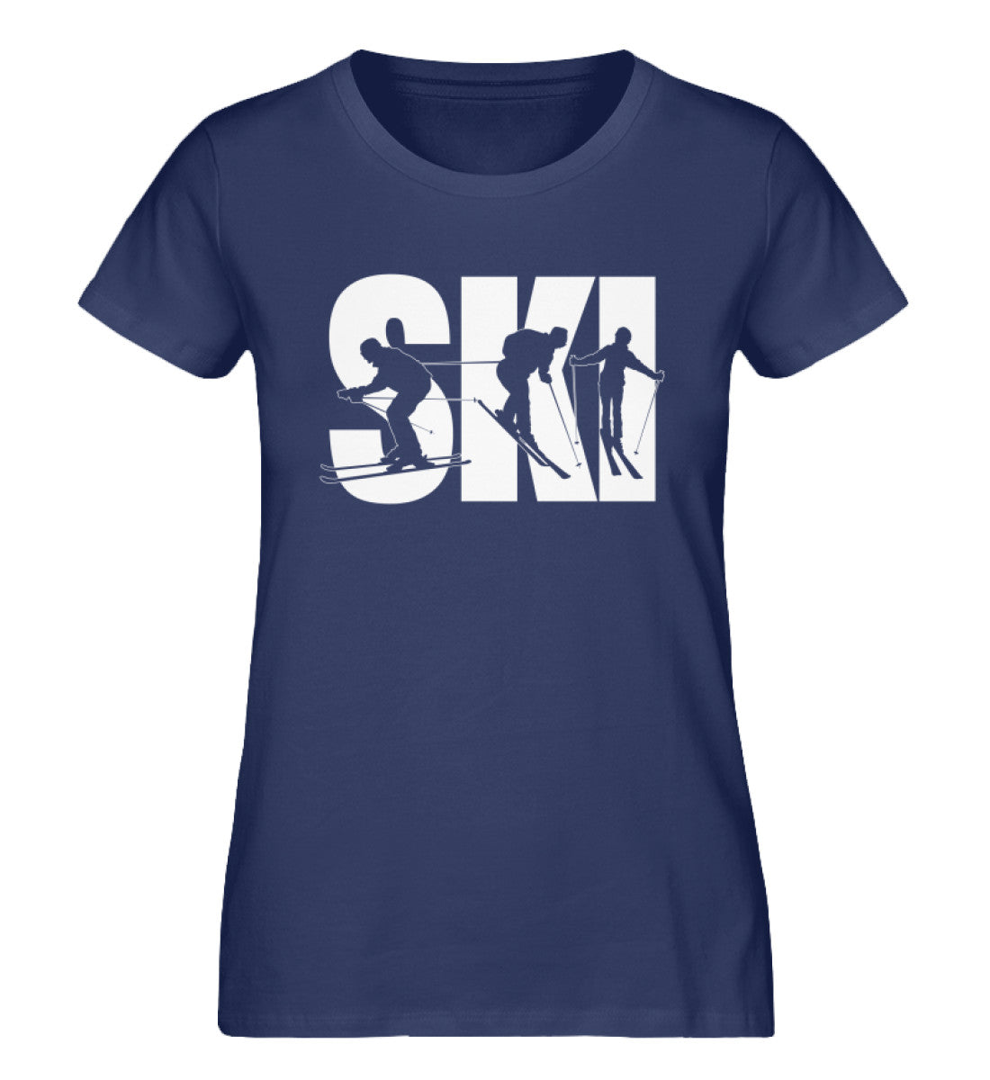 SKI - Damen Organic T-Shirt ski Navyblau