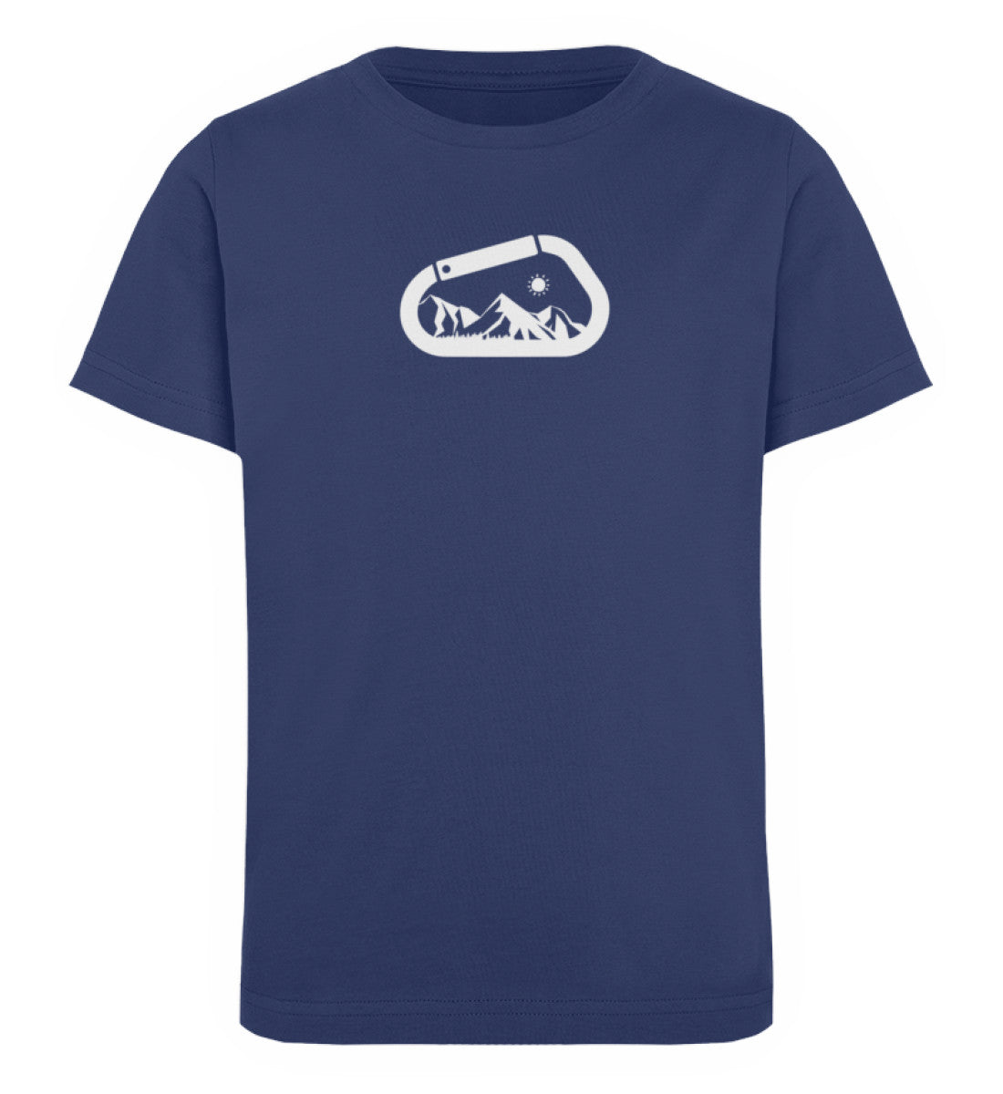 Bergkarabiner - Kinder Premium Organic T-Shirt klettern Navyblau