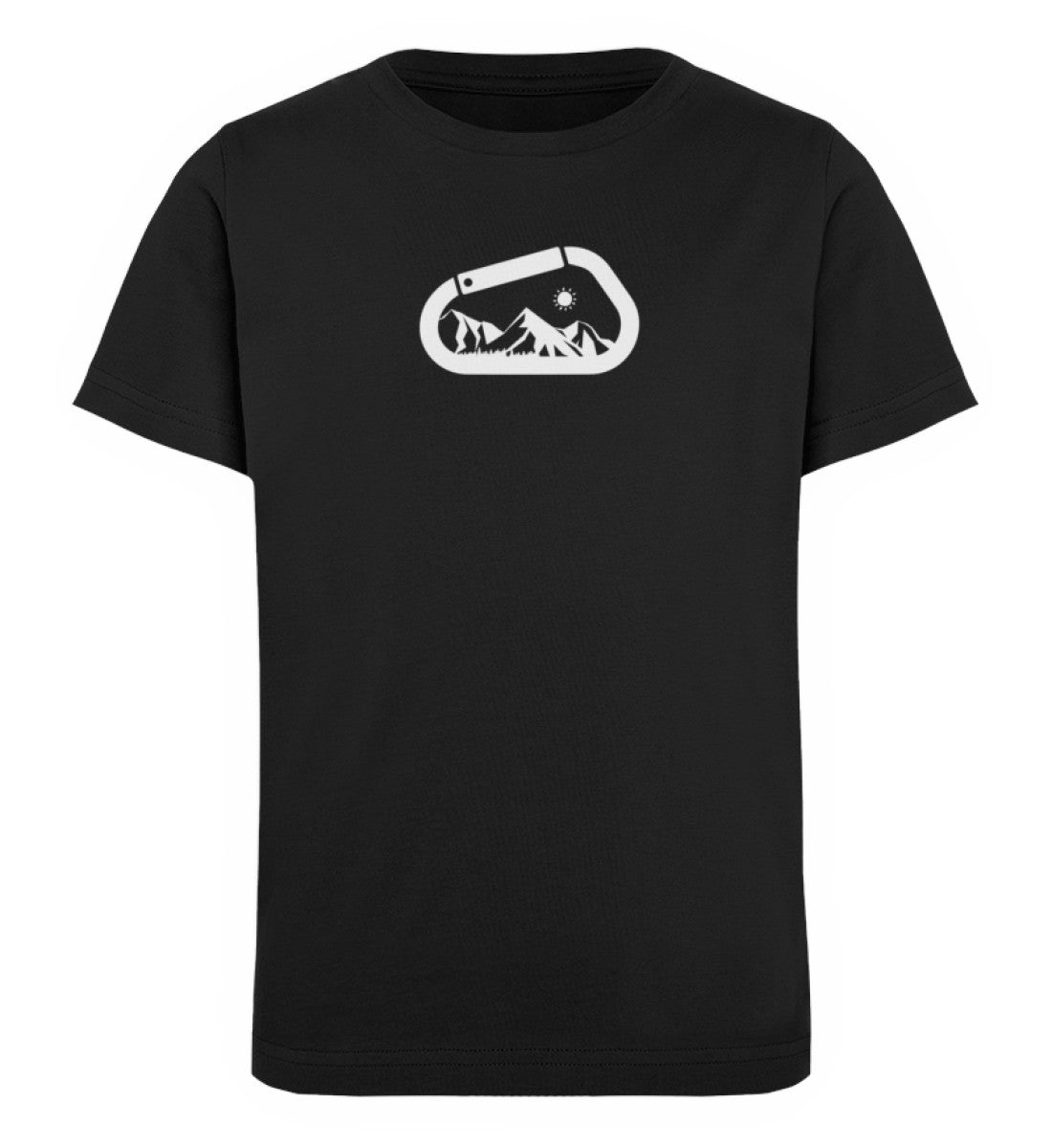 Bergkarabiner - Kinder Premium Organic T-Shirt klettern Schwarz