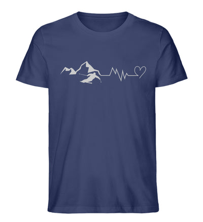 Skiverliebt - Herren Organic T-Shirt ski Navyblau
