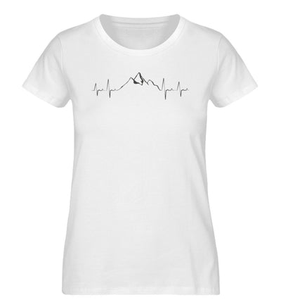 Herzschlag Berge - Damen Organic T-Shirt' berge klettern wandern Weiß