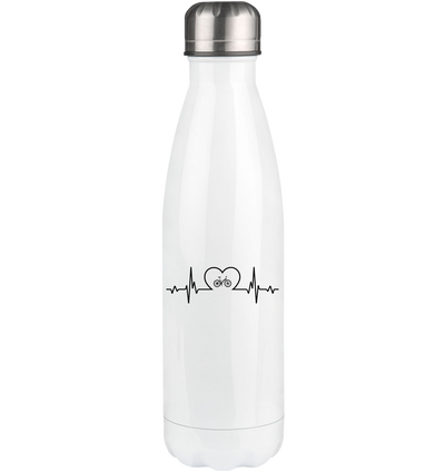 Heartbeat Heart and Cycling - Edelstahl Thermosflasche fahrrad 500ml