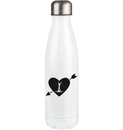 Arrow Heart and Skiing 1 - Edelstahl Thermosflasche klettern ski 500ml