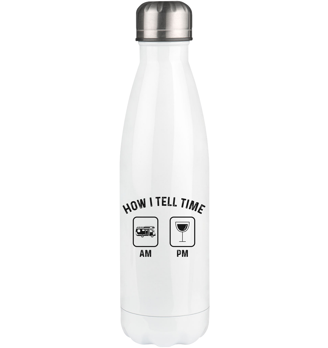 How I Tell Time Am Pm - Edelstahl Thermosflasche camping UONP 500ml