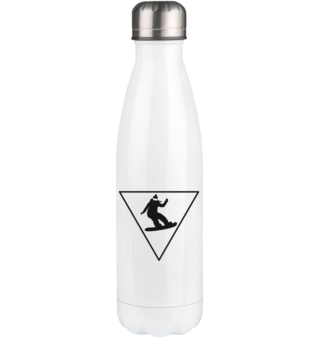 Triangle and Snowboarding - Edelstahl Thermosflasche snowboarden 500ml