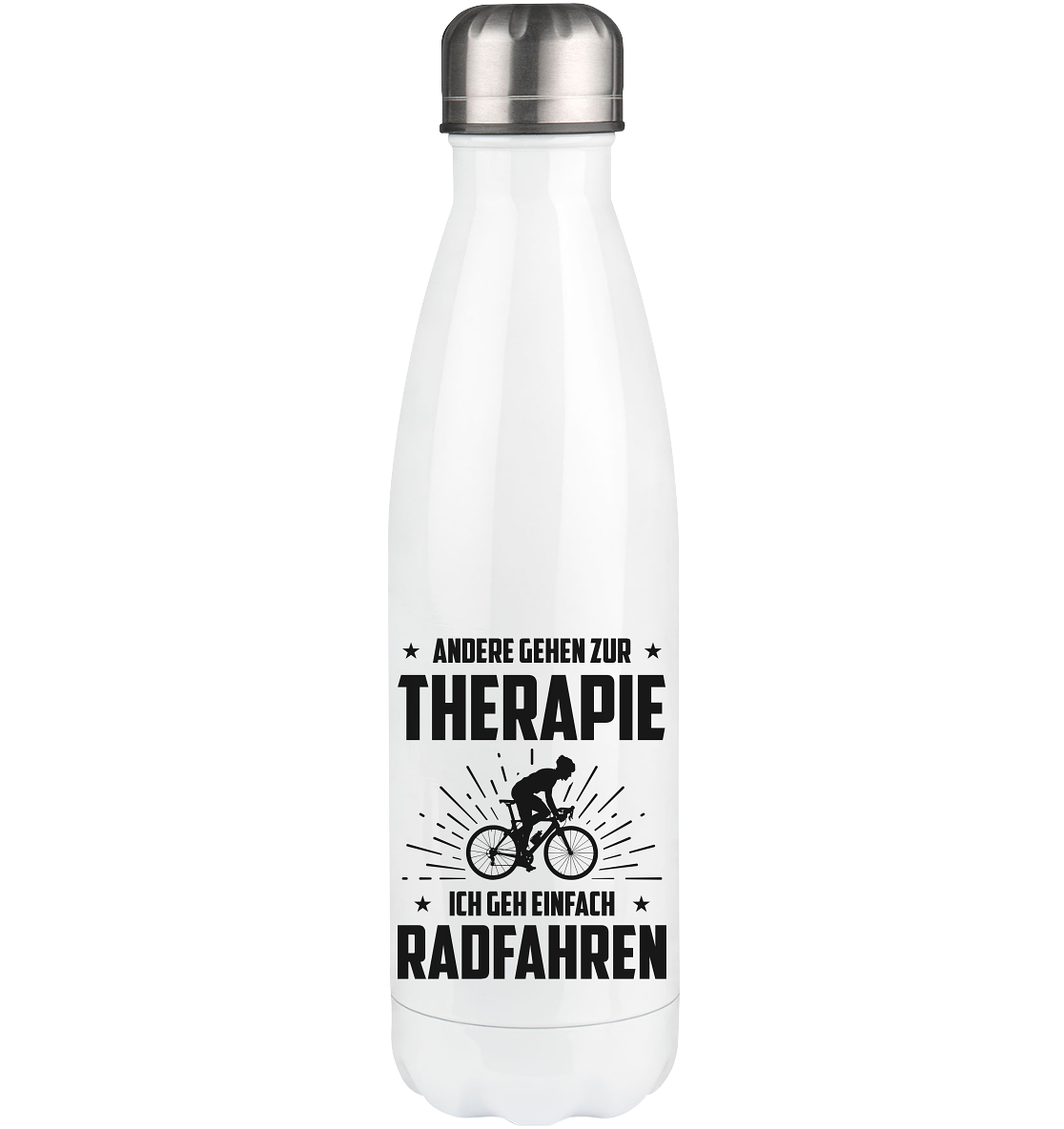 Andere Gehen Zur Therapie Ich Gen Einfach Radfahren - Edelstahl Thermosflasche fahrrad 500ml