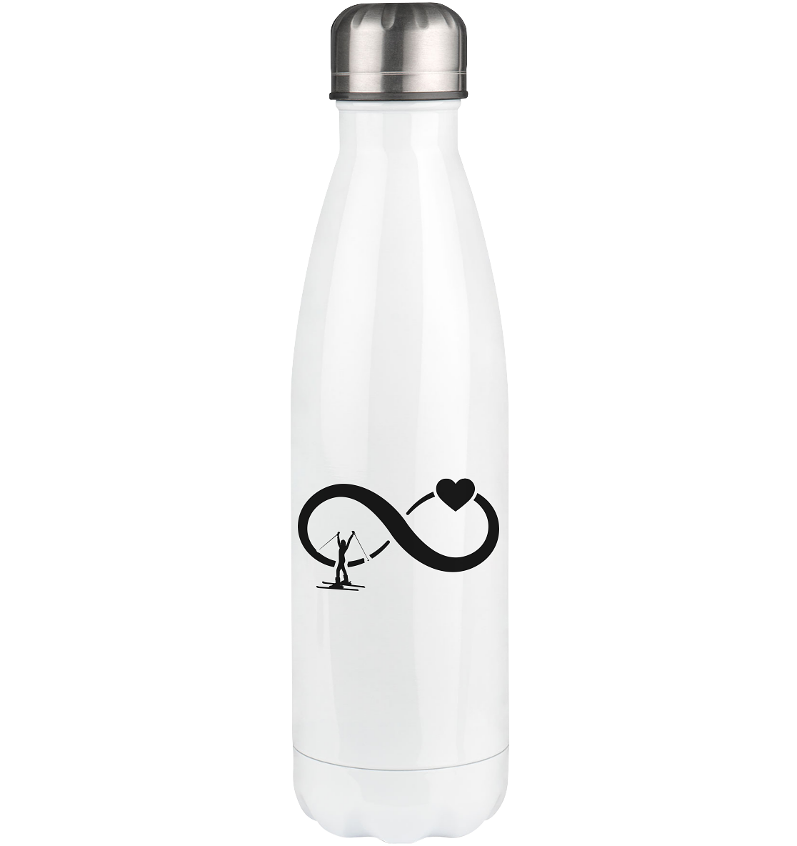 Infinity Heart and Skiing 1 - Edelstahl Thermosflasche klettern ski 500ml