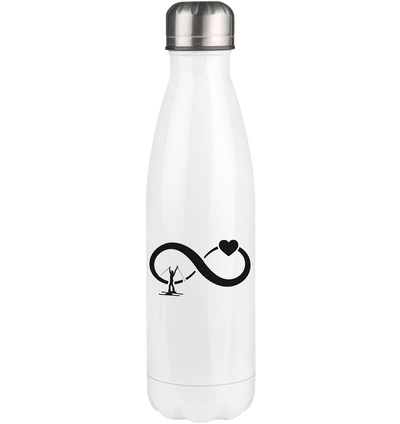 Infinity Heart and Skiing 1 - Edelstahl Thermosflasche klettern ski 500ml