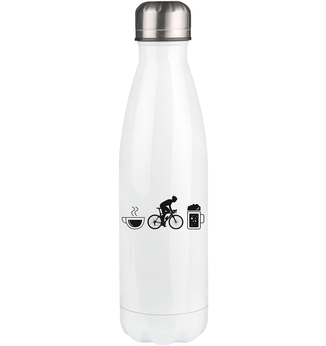 Coffee Beer and Cycling - Edelstahl Thermosflasche fahrrad 500ml