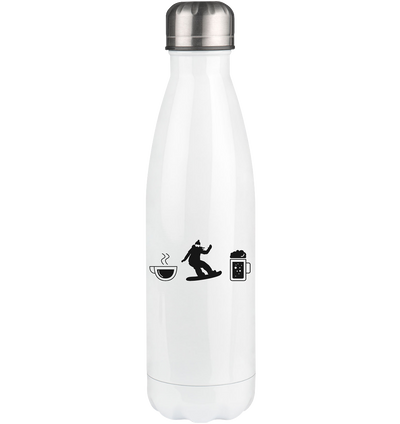 Coffee Beer and Snowboarding - Edelstahl Thermosflasche snowboarden 500ml