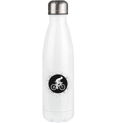 Circle with Splash and Cycling - Edelstahl Thermosflasche fahrrad 500ml