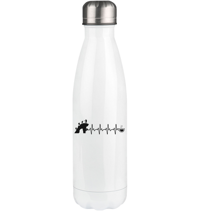Heartbeat Coffee and Climbing - Edelstahl Thermosflasche klettern 500ml