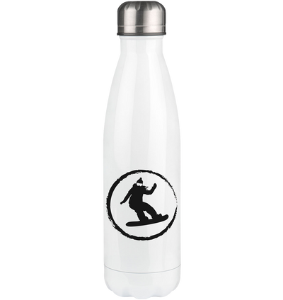 Cricle and Snowboarding - Edelstahl Thermosflasche snowboarden 500ml