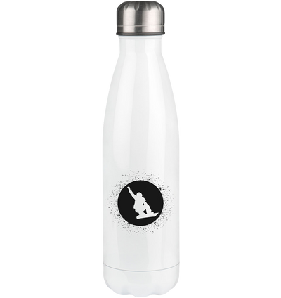 Circle with Splash and Snowboarding - Edelstahl Thermosflasche snowboarden 500ml